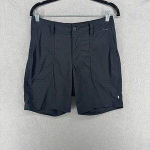 REI Co.op Sahara Bermuda Shorts Womens Size 8 Black Outdoor UPF 50+ Hiking Nylon